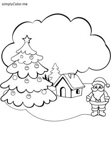 Christmas coloring page printable free