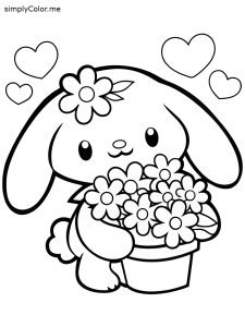 Cinnamoroll my melody coloring pages easy