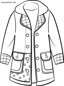 Coat coloring page