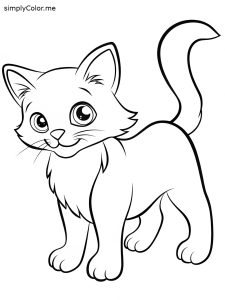 Coloring page black cat