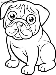 Coloring page bulldog