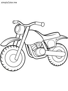 Coloring page dirt bike, bold and easy Coloring page dirt bike