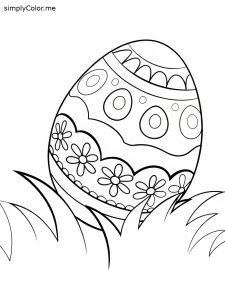 Coloring page easter egg