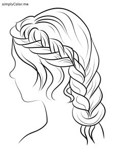 Coloring page hair