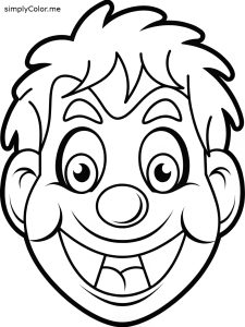 Coloring page happy face