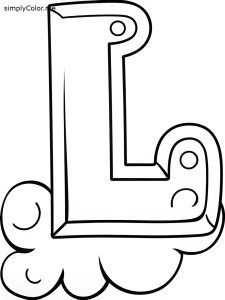 Coloring page letter l