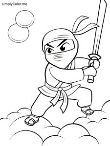 Coloring page ninja