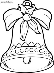 Coloring page of a bell, bold and easy Coloring page of a bell
