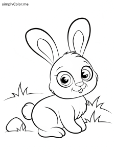 Coloring page rabbit