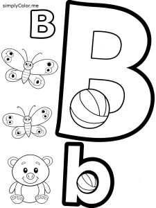 Coloring pages for the letter b