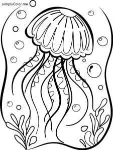 Coloring pages jellyfish