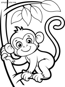 Coloring pages monkey