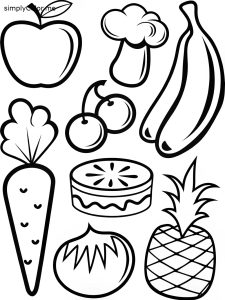 Coloring pages of food