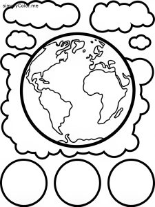 Coloring pages planet earth