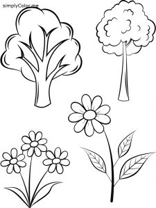 Coloring pages plants