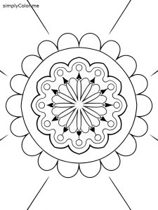 Coloring pages printable mandala, bold and easy Coloring pages printable mandala