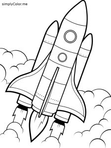 Coloring pages rocket ship