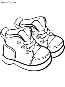 Coloring pages shoes, bold and easy Coloring pages shoes