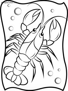 Crawfish coloring page