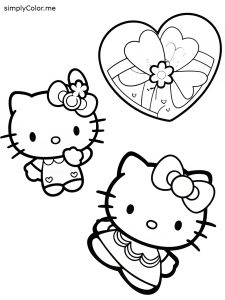 Cute coloring pages hello kitty