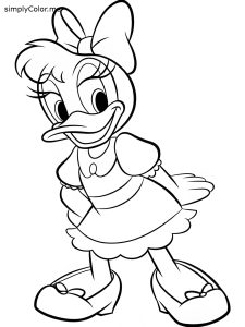Daisy duck coloring page