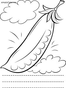 Green bean coloring page