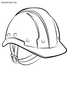 Hard hat coloring page