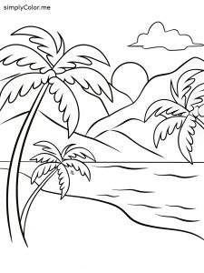 Hawaii coloring page