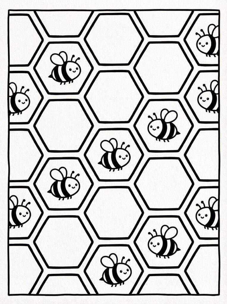 Honeycomb coloring page
