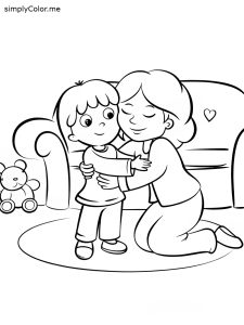 I love mommy coloring page