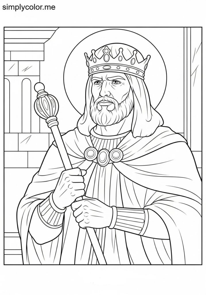 King Saul coloring page