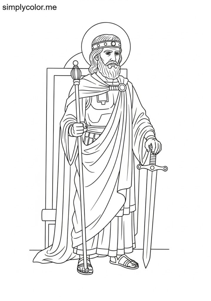 King Saul coloring sheet