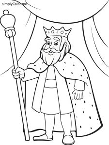 King Saul coloring page, bold and easy King saul coloring page