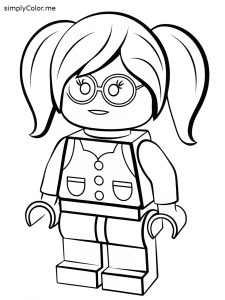 Lego minifigure coloring page, bold and easy Lego minifigure coloring page