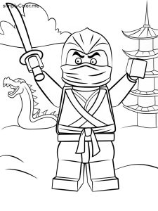 Lloyd ninjago coloring page, bold and easy Lloyd ninjago coloring page