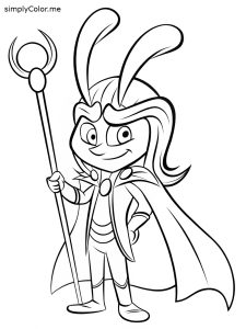 Loki coloring page