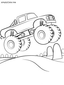 Monster truck coloring page free, bold and easy Monster truck coloring page free