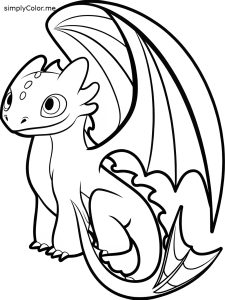 Night fury coloring page