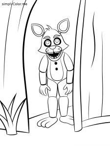 Nightmare foxy coloring page