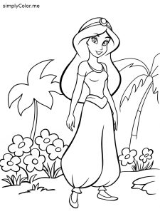Princess jasmine coloring page