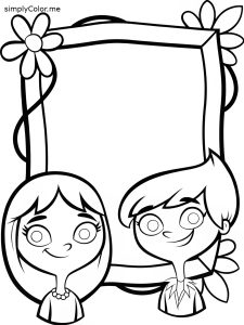 Red descendants coloring page, bold and easy Red descendants coloring page