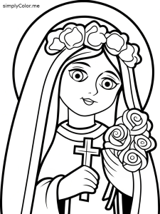 Saint rose of lima coloring page