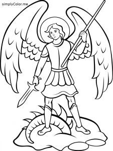 St michael coloring page