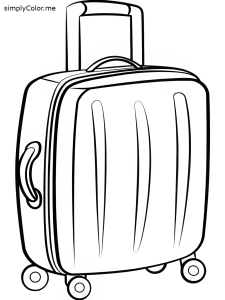 Suitcase coloring page, bold and easy Suitcase coloring page