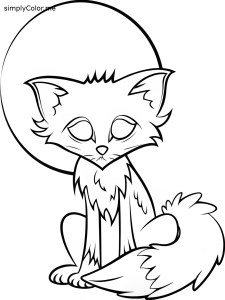 Withered foxy coloring page