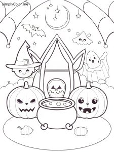 Adult halloween coloring