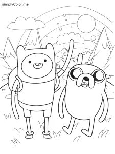 Adventure time coloring page
