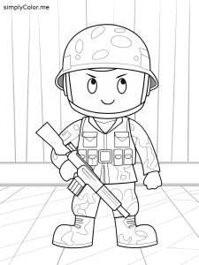 Army guy coloring page