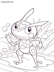 Ash greninja coloring page Ash greninja coloring page