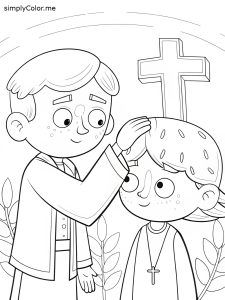 Ash wednesday coloring